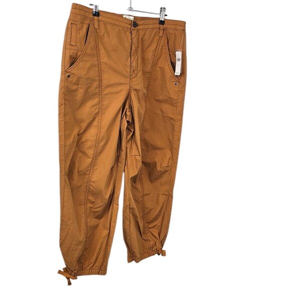 Anthropologie Pilcro Womens Tactical Utility Pants Size Large Tie Bottom NWT - Picture 3 of 11